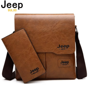 BULUO Men's Bag 2 Pieces/Set Men's Leather Messenger Shoulder Bags Business Crossbody Bags Casual Famous Brand Male