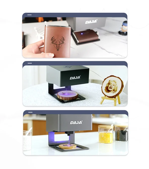 DAJA DJ6 Mini Portable Laser Engraver Diy Bluetooth Machine Painted Dog Tag Paper Leather Wooden Plastic Logo CNC Machine - Image 19