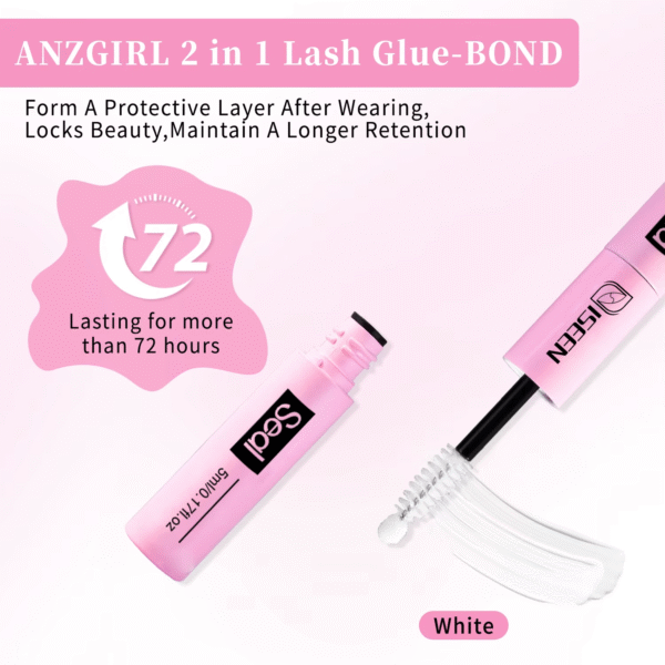 ISEEN Eyelash Bond and Seal 10ml Eyelash Glue Remover 5ml Eyelash Curler Eyelash Brush Tweezers Makeup Kit - Image 6