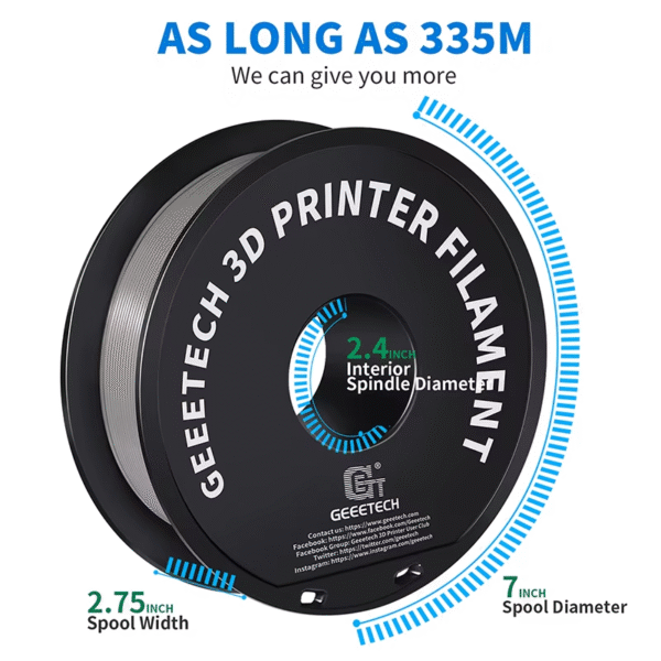 Geeetech Standard PLA Filament 1kg 1.75mm 3D Printer Plastic Material, Accuracy 0.03mm, for Fit Most FDM Printer - Image 4