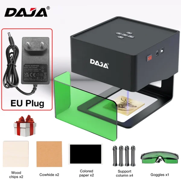 DAJA DJ6 Mini Portable Laser Engraver Diy Bluetooth Machine Painted Dog Tag Paper Leather Wooden Plastic Logo CNC Machine - Image 8