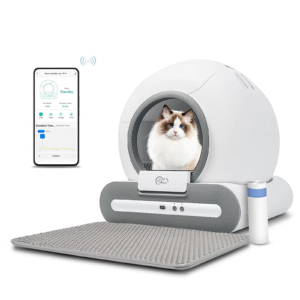 DOEL Automatic Self-Cleaning Cat Litter Box with App Control and Smart Cat Litter Mat for Multiple Large Cats