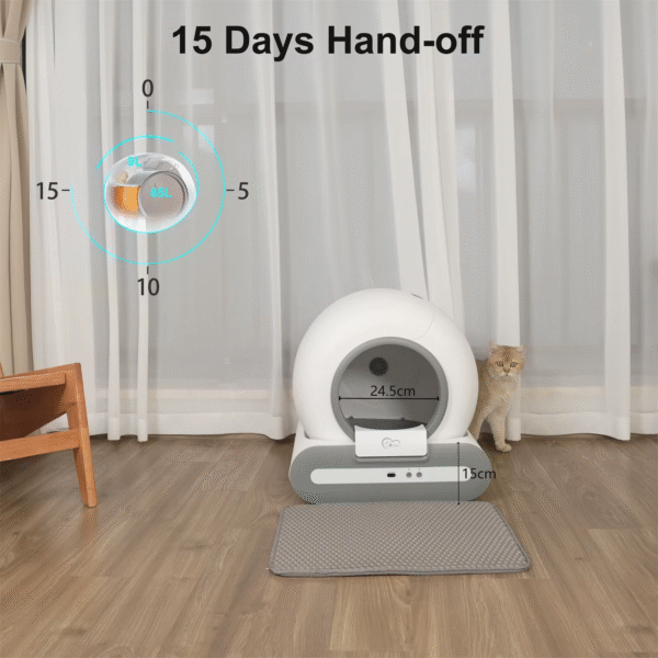 DOEL Automatic Self-Cleaning Cat Litter Box with App Control and Smart Cat Litter Mat for Multiple Large Cats - Image 4