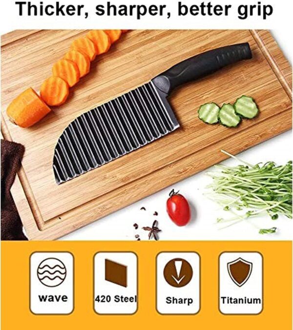 Crinkle Potato Cutter Waves French Fries Slicer
